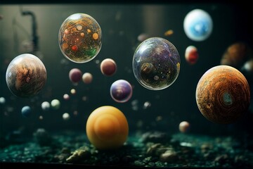 Obraz na płótnie Canvas planet with space