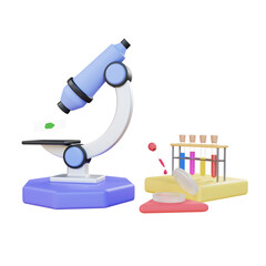 3d render labolatory clinic research