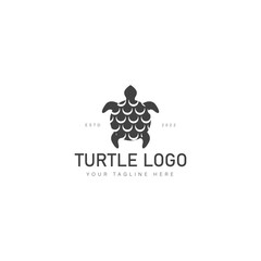 Turtle logo design icon illustration