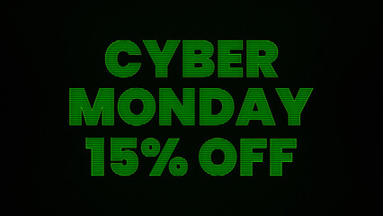 Cyber Monday 15 Percent Off