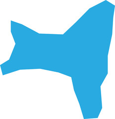 christmas Island map. High detailed blue map of christmas Island  on transparent background.