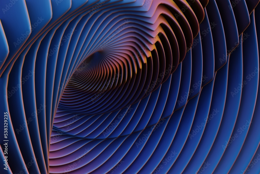 Fototapete beautiful abstract colourful modern background. starburst dynamic wave. 3d rendering illustration ba