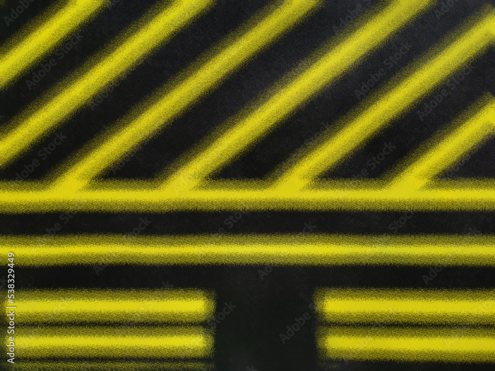 Aufkleber both diagonal and horizontal parallel lines in pointillist dot and spot style on a plain textured bl