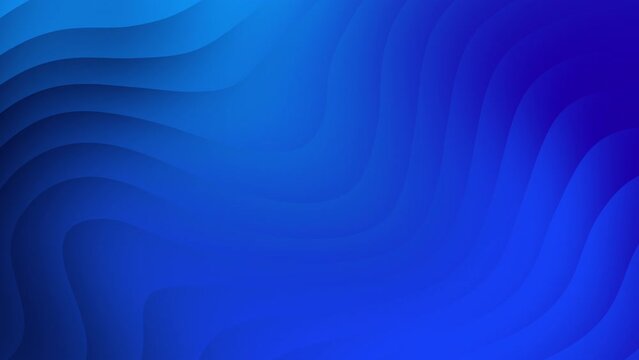 Graphic abstract design color background. Moving blue wave lines in blue. Colored flat wave rays strips.