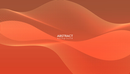Abstract background vector, Orange banner