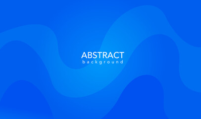 Abstract blue background with waves, Blue banner