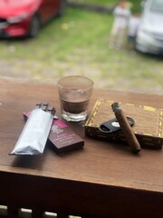 cigar pairing with chocolate bar and drink local taste from java
