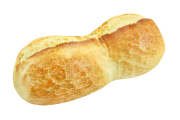 1 Brötchen auf weissem Hintergrund