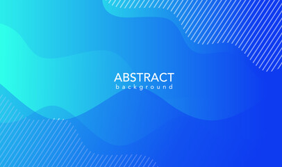 Abstract blue background with waves, Blue banner