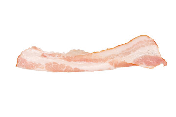 smoked bacon isolated on white