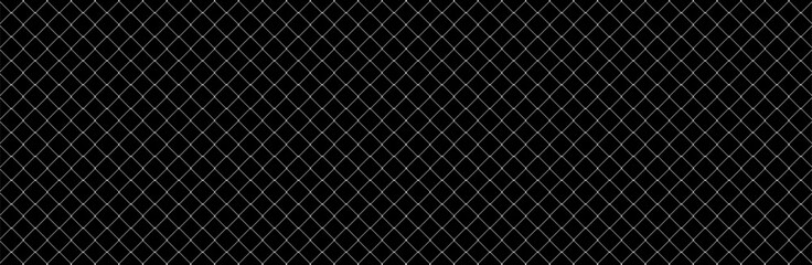 Net texture pattern on black background. Net texture pattern for backdrop and wallpaper. Realistic net pattern with black squares. Geometric background, vector illustration