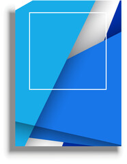 Business presentation or book cover template, geometric shape, business presentation background