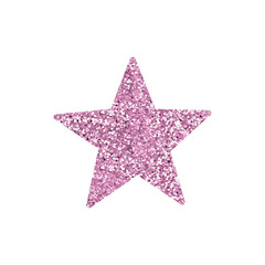 Pink Glitter Star