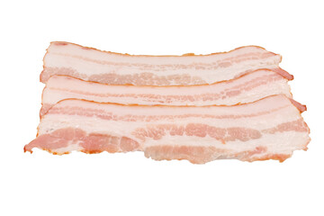 Obraz premium strips of bacon isolated on white