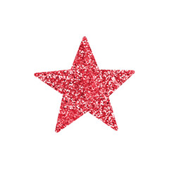 Red Glitter Star