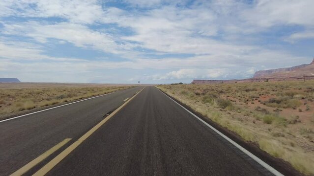 Driving Plate Grand Canyon East Rim Vermilion Cliffs Highway 89A Northbound Multicam Set 08 Front View Arizona Southwest USA