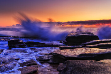 Sea Whale Splash Rocks dark