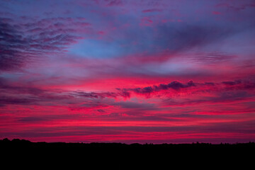 Beautiful sky background with clouds after sunset