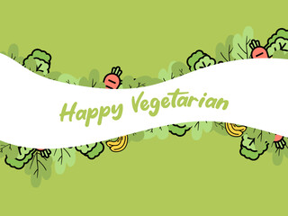 Vegetarian landscape template background design