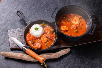 ガンボ　南アメリカ料理　Shrimp Gumbo