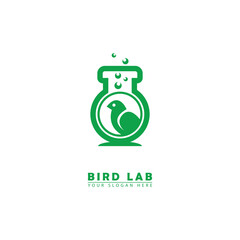 vector laboratory bird logo icon