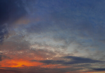 Fototapeta na wymiar Image of a colorful sunset.