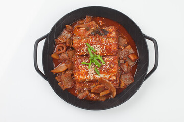 Cooking, food, braised hairtail, food ingredients, Korean food, Korean food, Korean food, hairtail, fish,요리, 음식,조림,갈치조림, 식재료, 한식, 한국음식 ,한국요리,갈치,생선,