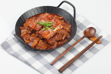 Cooking, food, braised hairtail, food ingredients, Korean food, Korean food, Korean food, hairtail, fish,요리, 음식,조림,갈치조림, 식재료, 한식, 한국음식 ,한국요리,갈치,생선,