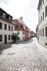 cobbled street in old town