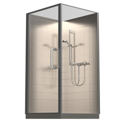 3D rendering illustration of a shower
