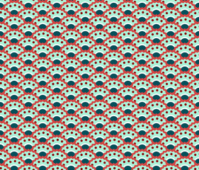 Seigaiha inspired pattern seamless vector texture, upward, ready for desktop wallpaper, design elements, clipart, fabric patterns and wrapping paper for gifts