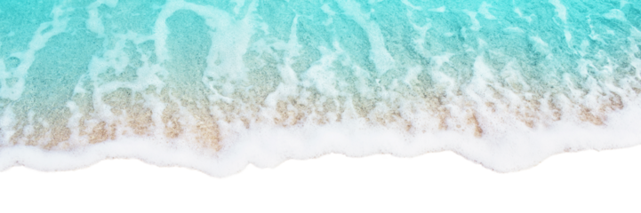 Ocean blue wave isolated on transparent background. PNG photo for your design