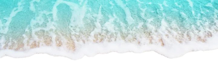Foto op Aluminium Ocean blue wave isolated on transparent background. PNG photo for your design © Oleandra9