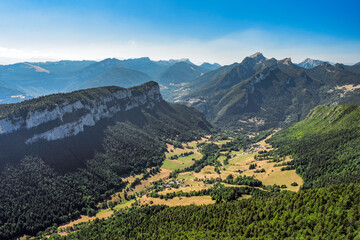 Fototapeta na wymiar Blick von der Pointe de la Cochette, Parc régional naturel de Chartreuse