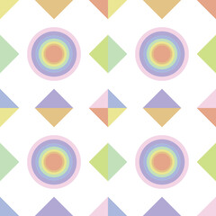 Circle and semicircle abstract vector pattern, geometric background.