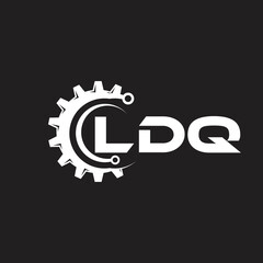 LDG letter technology logo design on black background. LDG creative initials letter IT logo concept. LDG setting shape design.
