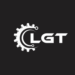 LGT letter technology logo design on black background. LGT creative initials letter IT logo concept. LGT setting shape design.
