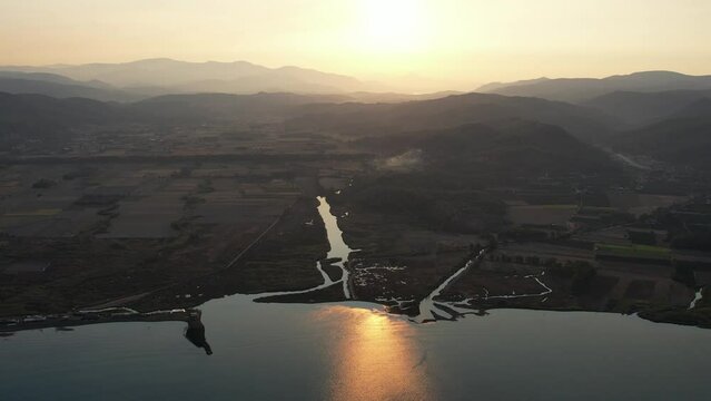 Aerial view of Akyaka - Muğla Turkey