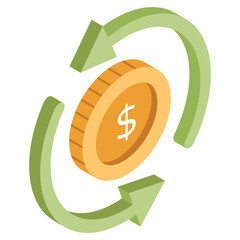 Obraz premium Modern design icon of money rotation 