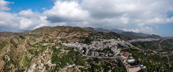vistas del bonito pueblo de Frigiliana en la provincia de Málaga, España