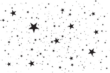 black star, sign, symbol, cross, vector illustration
