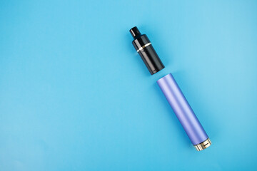 Naklejka premium liquid vaporizer reusable, vape refillable, electronic cigarette removable, copy space