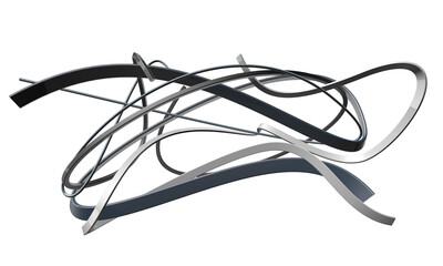 Strings sweep design element abstract 3D