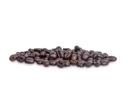 Coffee beans isolated on transparent background. (.PNG)