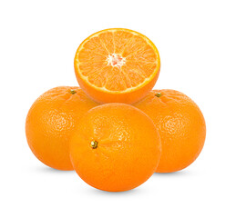 Fresh orange isolated on transparent background. (.PNG)