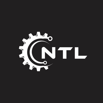 NTL letter technology logo design on black background. NTL creative initials letter IT logo concept. NTL setting shape design.
