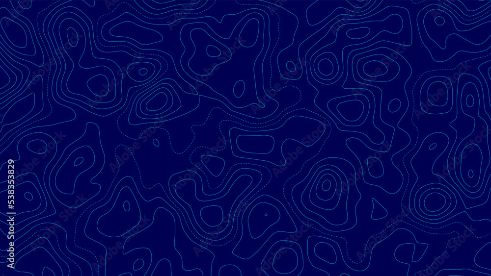 Poster topographic map background. geographic abstract patterns grid. the topo blue contour map with styliz