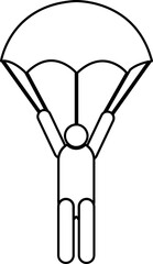 illustration of a silhouette of a person with a sword