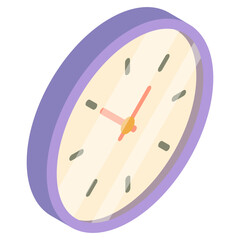 Modern design icon of wall clock