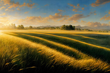 Obraz premium A landscape field